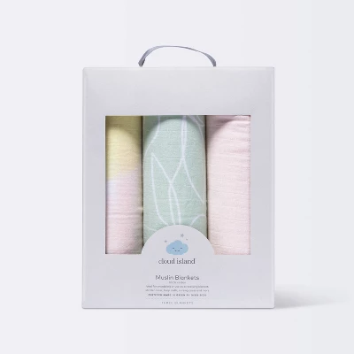 Muslin Swaddle Blanket - Cloud Island™ Brushstrokes - 3pk Muslin Swaddle Blanket - Cloud Island™ Brushstrokes - 3pk -Cheap Cloud Island Store GUEST 2448cdba 88af 4101 aeb7 f83a4a35af81