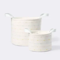 Medium Round Bin With Slub Stitching - Cream - Cloud Island™ -Cheap Cloud Island Store GUEST 27ed1374 de1b 4c7e 9f44 558d139f4400