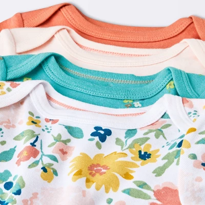 Baby Girls' 4pk Short Sleeve Bodysuit - Cloud Island™ Floral Baby Girls' 4pk Short Sleeve Bodysuit - Cloud Island™ Floral -Cheap Cloud Island Store GUEST 2935d768 81a9 4b30 8f67 4968ea011a95