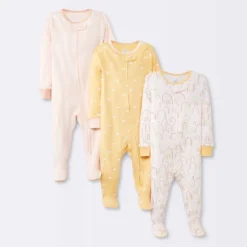 Baby Girls' 3pk Tight Fit Zip-Up Sleep N' Play - Cloud Island™ -Cheap Cloud Island Store GUEST 32f2cf14 c7ee 44d2 bed4 0e5148f651d4