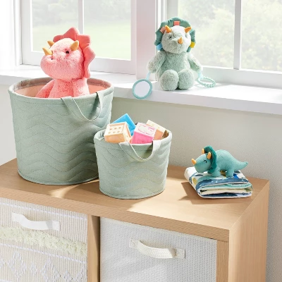 Quilted Fabric Small Round Storage Basket - Green - Cloud Island™ Quilted Fabric Small Round Storage Basket - Green - Cloud Island™ -Cheap Cloud Island Store GUEST 38fb2707 5675 4088 8f03 0a71f218103d