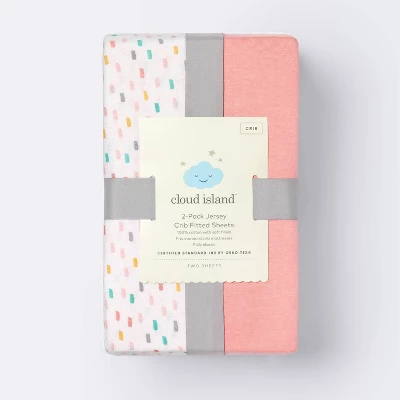 Fitted Jersey Crib Sheet - Cloud Island™ Confetti/Coral 2pk Fitted Jersey Crib Sheet - Cloud Island™ Confetti/Coral 2pk -Cheap Cloud Island Store GUEST 51b56940 0d40 48f0 9e39 15ce911be427