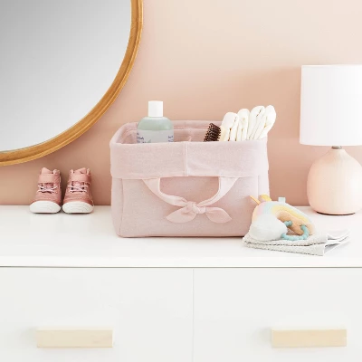 Decorative Storage Bin with Side Tie Medium - Cloud Island™ Pink Decorative Storage Bin With Side Tie Medium - Cloud Island™ Pink -Cheap Cloud Island Store GUEST 591591e3 0b9d 4f3f 9441 e76f86db25b2