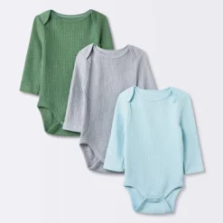 Baby 3pk Long Sleeve Waffle Bodysuit - Cloud Island™ Green -Cheap Cloud Island Store GUEST 626a23c7 fc27 457d bd2d c3218dcbb939