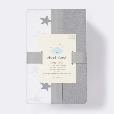 Fitted Jersey Crib Sheet - Gray & Scatter Star - Cloud Island™ 2pk Fitted Jersey Crib Sheet - Gray & Scatter Star - Cloud Island™ 2pk -Cheap Cloud Island Store GUEST 7cf7fa29 7dcd 4e10 92a6 c3a511f05e4a