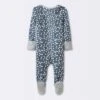 Baby Boys' 3pk Pandas Zip-Up Sleep N' Play - Cloud Island™ Heather Gray