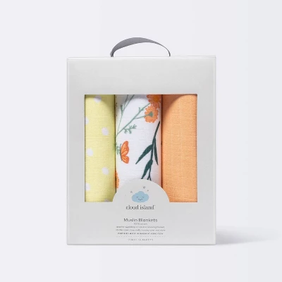 Muslin Swaddle Blanket - Cloud Island™ Garden Floral - 3pk Muslin Swaddle Blanket - Cloud Island™ Garden Floral - 3pk -Cheap Cloud Island Store GUEST 8bb464ef 43b2 4cd4 a8e9 e775dd85ddff