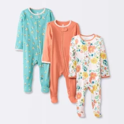 Baby Girls' 3pk Tight Fit Zip-Up Sleep N' Play - Cloud Island™ -Cheap Cloud Island Store GUEST 8e1a68bb f8ca 4f42 8db5 f3be79f33ab5