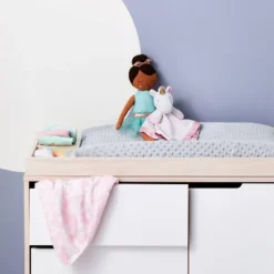 Plush Changing Pad Cover Birch - Cloud Island™ - Gray