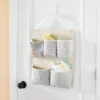 Wall Hanging Storage With Slub Stitching - Gray - Cloud Island™