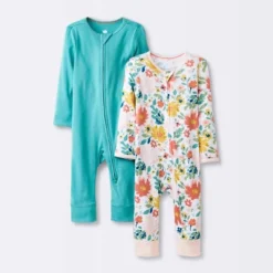 Baby Girls' 2pk Zip Romper - Cloud Island™ -Cheap Cloud Island Store GUEST a391e3e8 dab7 4876 a0c9 40c77d7834d2