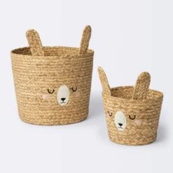 Braided Water Hyacinth Medium Round Storage Basket - Rabbit - Cloud Island™ -Cheap Cloud Island Store GUEST a5d9b501 e874 4e24 abfc c6e9b2eecec0