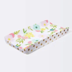 Plush Changing Pad Cover Floral - Cloud Island™ Gold -Cheap Cloud Island Store GUEST ada363a0 35d6 4aa7 8997 fbd00d6262ae