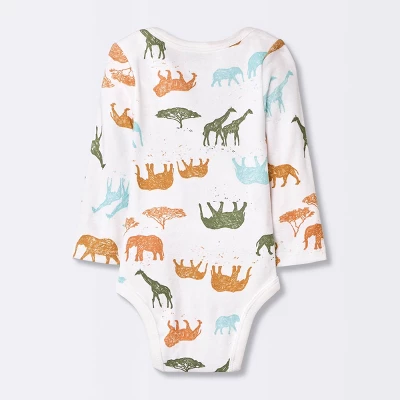 Baby 4pk Safari Animals Long Sleeve Bodysuit - Cloud Island™ Baby 4pk Safari Animals Long Sleeve Bodysuit - Cloud Island™ -Cheap Cloud Island Store GUEST b9269db2 4c25 4a66 9026 cb844c424f74