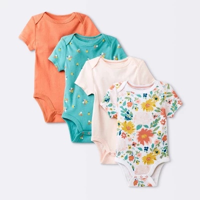 Baby Girls' 4pk Short Sleeve Bodysuit - Cloud Island™ Floral Baby Girls' 4pk Short Sleeve Bodysuit - Cloud Island™ Floral -Cheap Cloud Island Store GUEST c0bc6d65 3789 4611 af34 6d89bf2e36bd