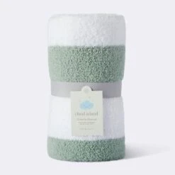 Chenille Stripe Baby Blanket - Green And White Stripe - Cloud Island™ 2 Chenille Stripe Baby Blanket - Green And White Stripe - Cloud Island™ -Cheap Cloud Island Store GUEST f1d770bd 8395 4c5f 908f 0abf2d889710