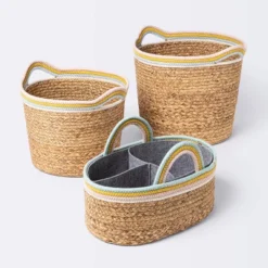 Natural Woven Round Storage Bin With Coiled Rope Handle - Cloud Island™ L -Cheap Cloud Island Store GUEST f2c0b681 df2b 4431 8e48 9cfc420789b9