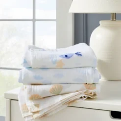 Muslin Swaddle Blankets 3pk - Cloud Island™ Fish